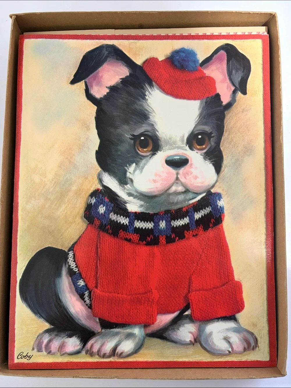 Vintage Pet Greeting Cards Set of 10 Poodle Cats Duck Mouse Dogs Oversized USA